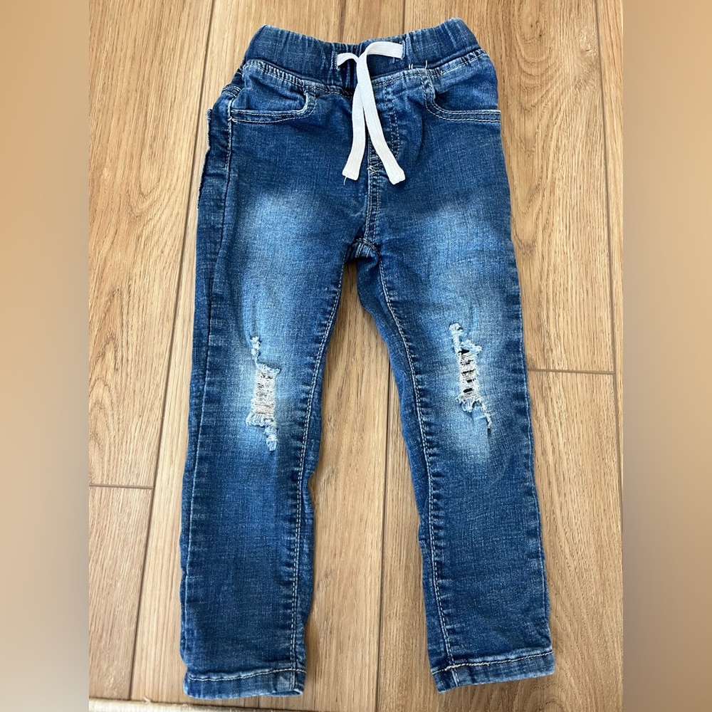 Little Bipsy Blue Denim Joggers 3-4T
